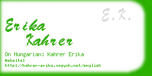 erika kahrer business card